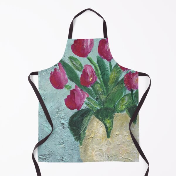 Item preview, Textured painting of tulips in a vase designed and sold by AnissaF.