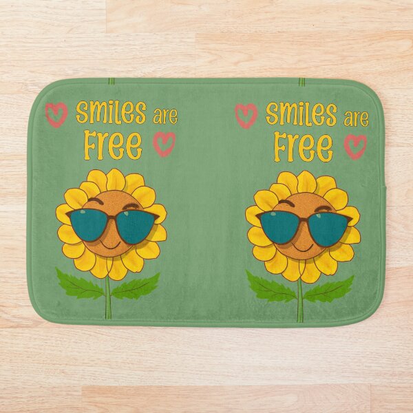 Item preview, "Smiles are Free" Sunflower Design Collection for T-Shirts, Tote Bags, Posters, Socks, and More designed and sold by DaiInMetropolis.