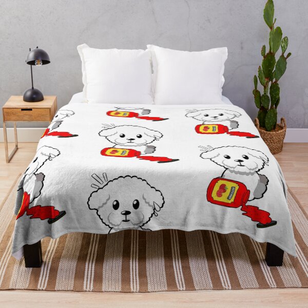 Item preview, Cute Furry Dog Spilled Tomato Ketchup designed and sold by Pet Station.