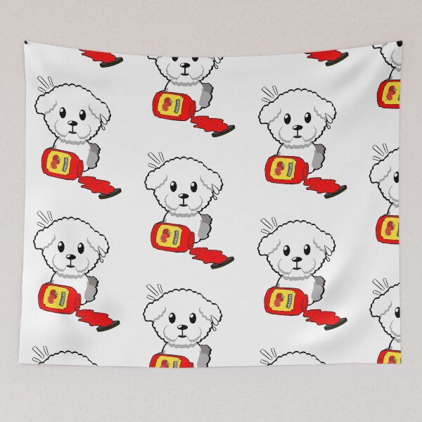Item preview, Cute Furry Dog Spilled Tomato Ketchup designed and sold by Pet Station.