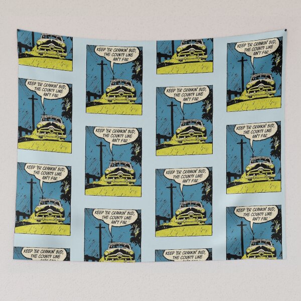 Item preview, county line car comic panel designed and sold by candc-retro.