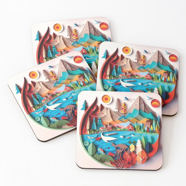 Item preview, beautiful big fantasy landscape designed and sold by artpapercuts.