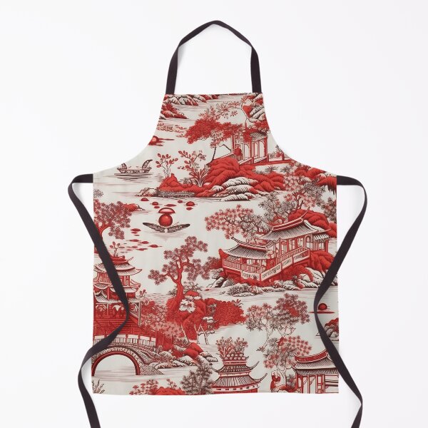 Item preview, Chinoiserie China garden - red and white porcelain bed linen designed and sold by Kentala.
