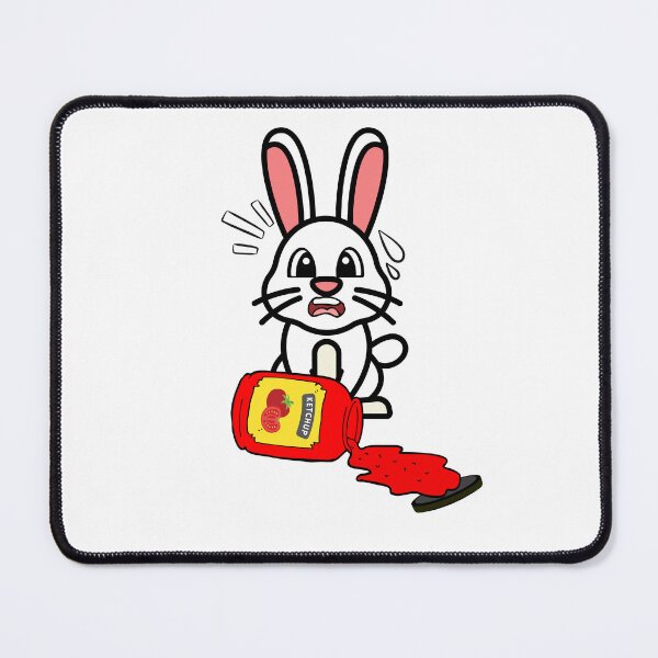 Item preview, Cute White bunny Spilled Tomato Ketchup designed and sold by Pet Station.