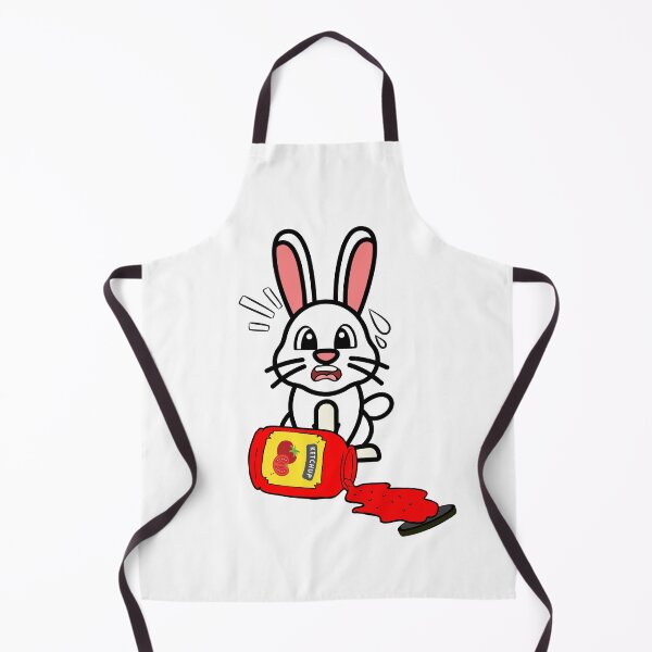 Item preview, Cute White bunny Spilled Tomato Ketchup designed and sold by Pet Station.