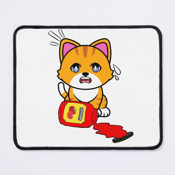 Item preview, Cute orange cat Spilled Tomato Ketchup designed and sold by Pet Station.