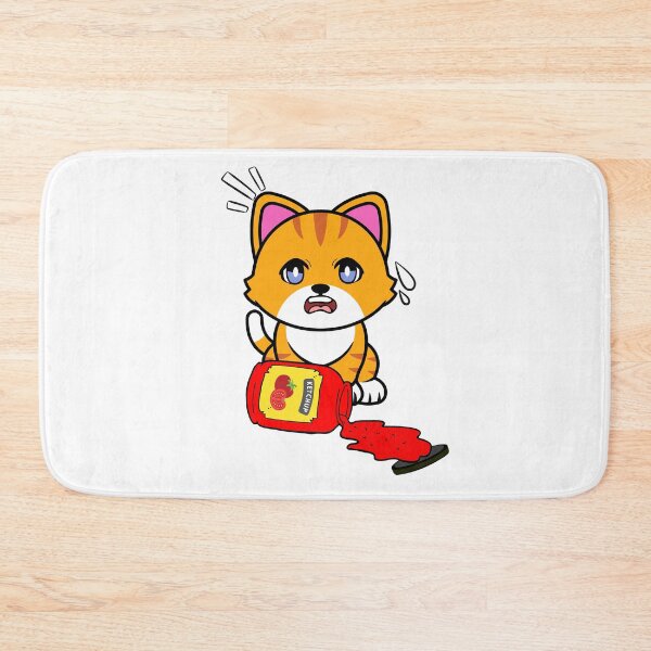 Item preview, Cute orange cat Spilled Tomato Ketchup designed and sold by Pet Station.