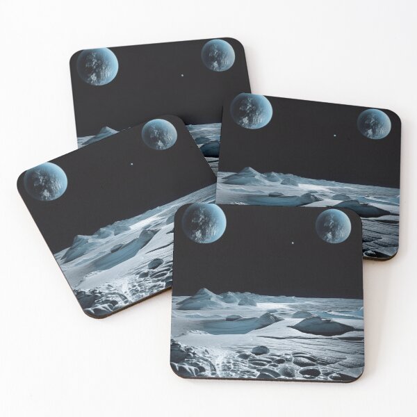 Item preview, Ice Moon and Planets Landscape designed and sold by ShadeYume.