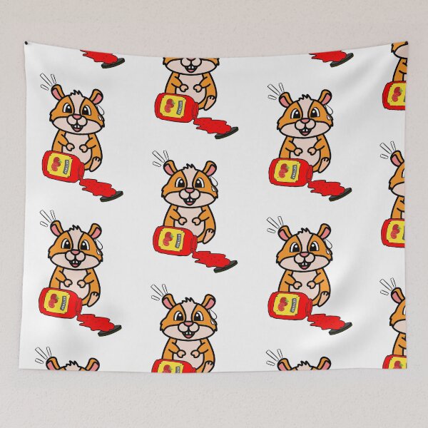 Item preview, Cute Furry hamster Spilled Tomato Ketchup designed and sold by Pet Station.