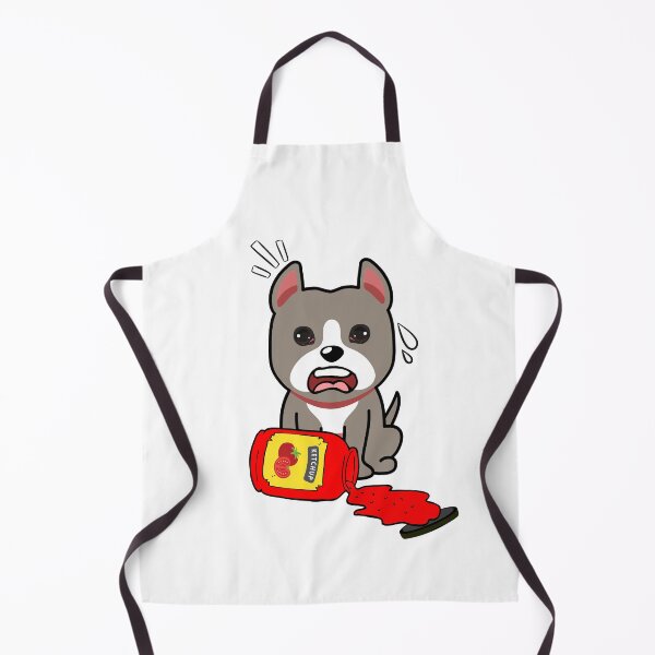 Item preview, Cute Grey Dog Spilled Tomato Ketchup designed and sold by Pet Station.