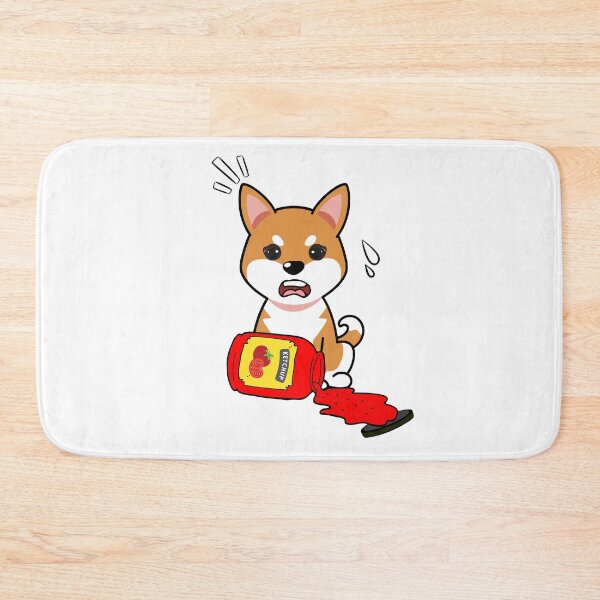 Item preview, Cute Orange dog Dog Spilled Tomato Ketchup designed and sold by Pet Station.