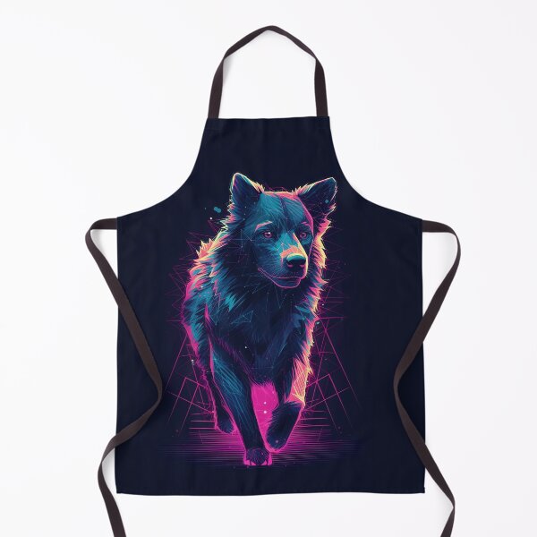 Item preview, Vintage neon 80s retrowave border collie dog designed and sold by MDCGraphics.