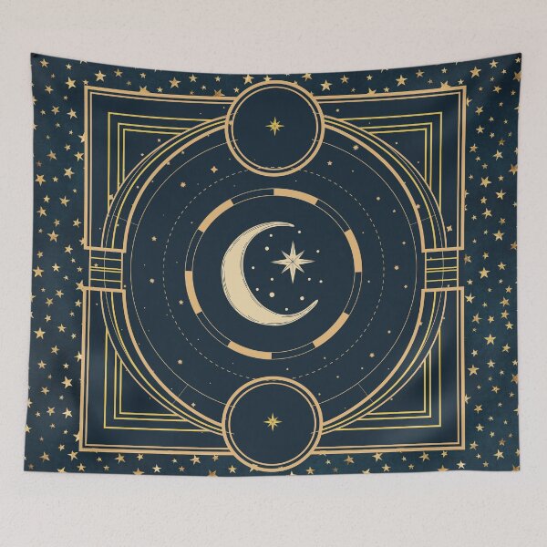 Item preview, Celestial moon and star design designed and sold by CreativeStrand.