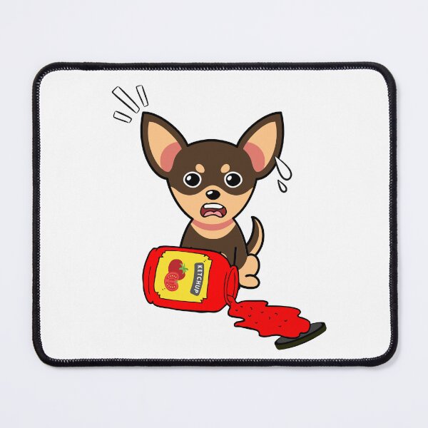 Item preview, Cute Small Dog Spilled Tomato Ketchup designed and sold by Pet Station.