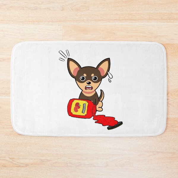 Item preview, Cute Small Dog Spilled Tomato Ketchup designed and sold by Pet Station.