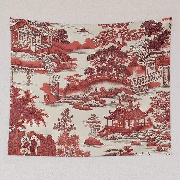 Item preview, China garden - chinoiserie red and white leggings designed and sold by Kentala.
