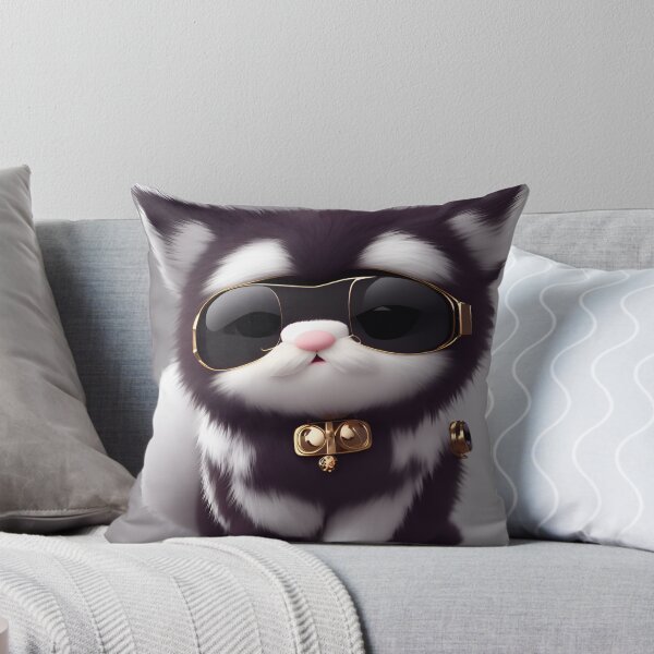 Item preview, Cute Cat Kawaii Fur Ball With Designer Sunglasses Jimmy- Kawaii Cute designed and sold by internlvisions.