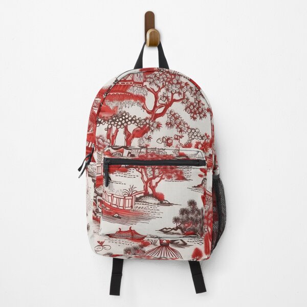 Item preview, Ancient Ming China Chinoiserie - Red and White Linen designed and sold by Kentala.