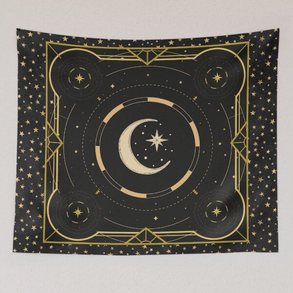 Item preview, Celestial moon and star design designed and sold by CreativeStrand.