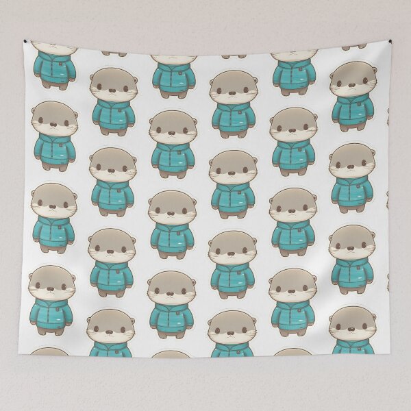 Item preview, A cute baby otter with a sweater designed and sold by SmileOtter.