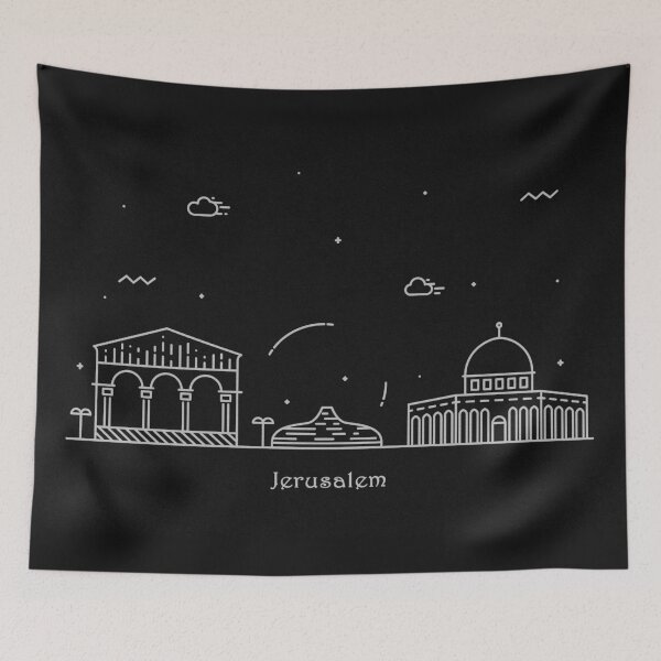Item preview, Jerusalem Skyline Minimal Line Art Poster designed and sold by A Deniz Akerman.