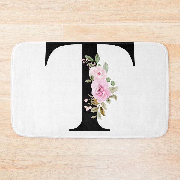 Item preview, Letter T with Natural Multi Color Flowers designed and sold by Print-Online.