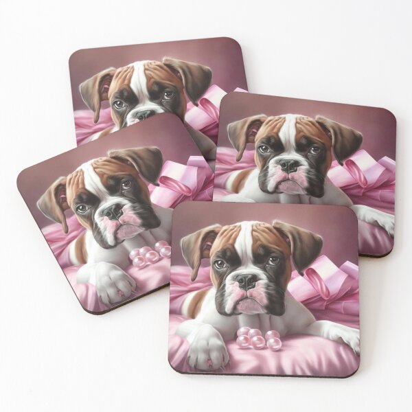 Item preview, Pink Bowy Boxer Puppy designed and sold by Nocturne Paws.