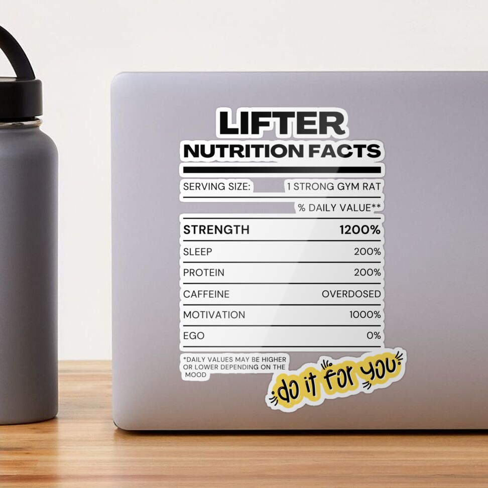 Oversize Gymrat Nutrition Facts