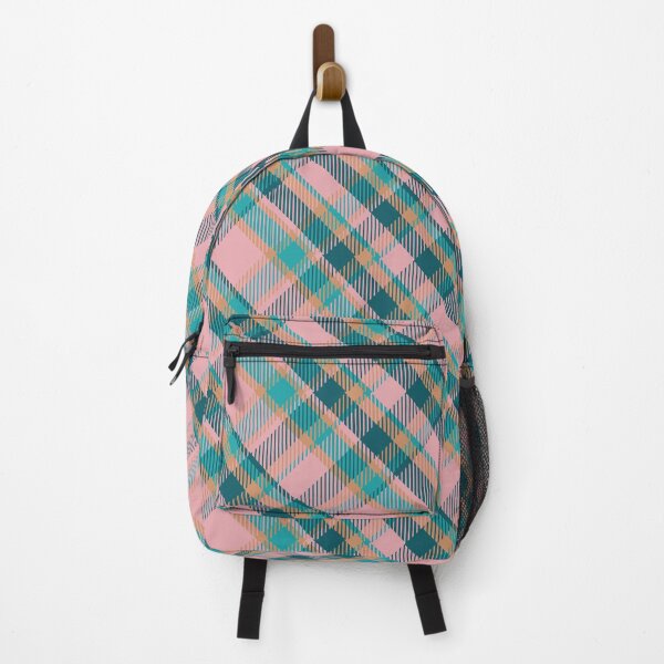 Item preview, Pink and Teal Diagonal Plaid designed and sold by MerryMakewell.