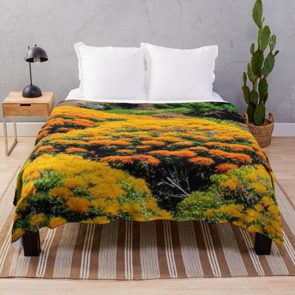 Item preview, mounds of yellow and orange flowers in a meadow designed and sold by JaroDesign2023.