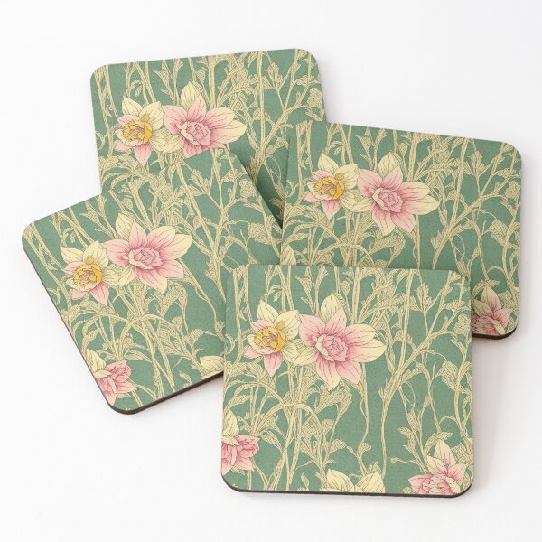 Item preview, Daffodils vintage paper ephemera collage art designed and sold by Atomura.