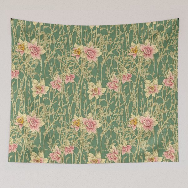 Item preview, Daffodils vintage paper ephemera collage art designed and sold by Atomura.