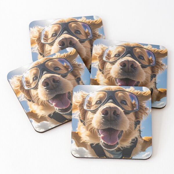 Item preview, Copy of Happy Golden Retrievers skydiving designed and sold by Tio-Tecun.
