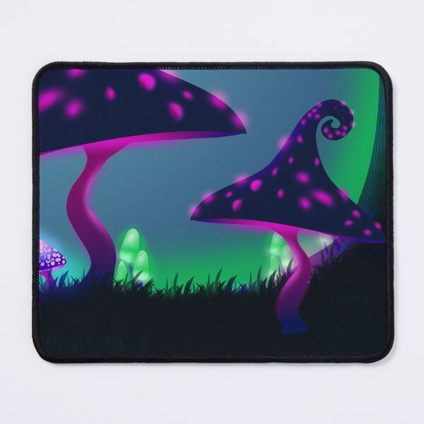 Item preview, Glowing fantasy mushrooms in a fantasy forest designed and sold by Ferelwing.