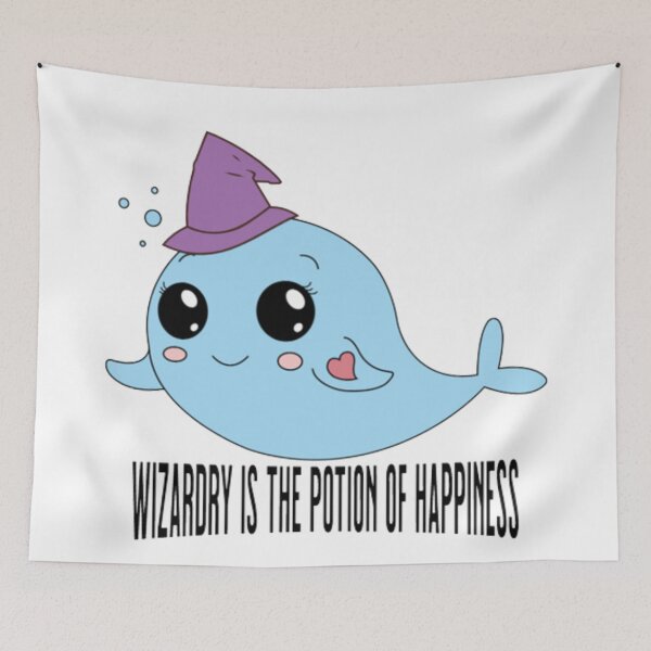 Item preview, Cute Whale,Wizardry is the potion of happiness. designed and sold by Blue  Dragon.