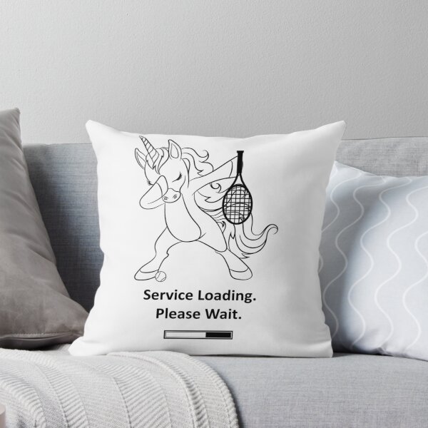 Item preview, Service Loading Funny Tennis Unicorn designed and sold by ArtemisEutopia.