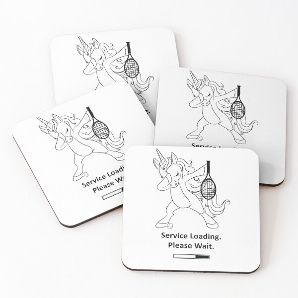 Item preview, Service Loading Funny Tennis Unicorn designed and sold by ArtemisEutopia.