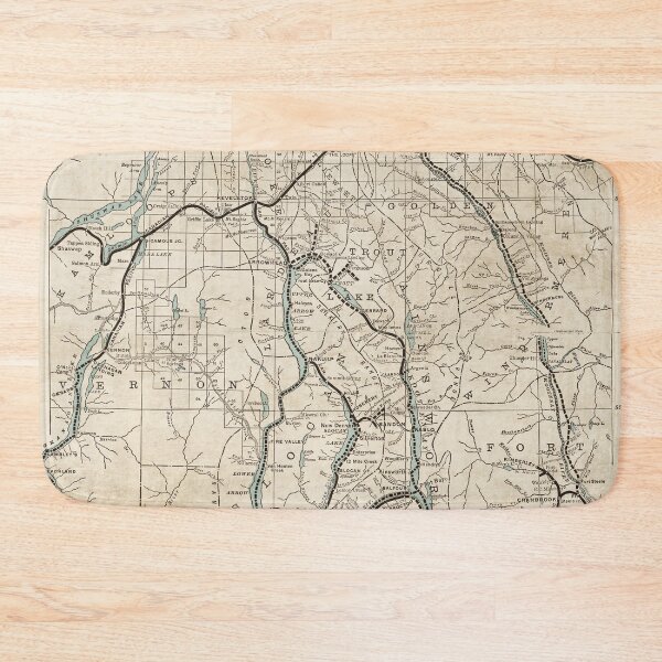 Item preview, Vintage Map - Canadian Pacific Railway, Kootenay District, British Columbia 1904 designed and sold by Gin  Neko.