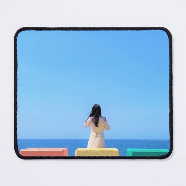 Item preview, a woman looking out at the sea on a rainbow coast road designed and sold by Kori-shop.