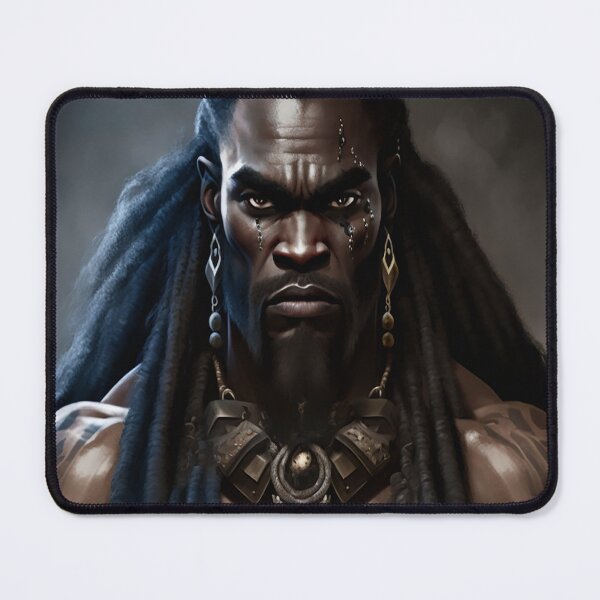 Item preview, Black African Barbarian Warrior Fearless Ancestor Abstract Art designed and sold by MasterArtsman.