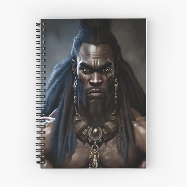 Item preview, Black African Barbarian Warrior Fearless Ancestor Abstract Art designed and sold by MasterArtsman.