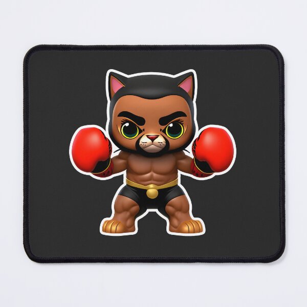 Item preview, Cat boxer in red gloves designed and sold by IrinaGuArt.