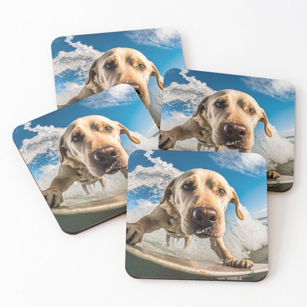 Item preview, Action photo of Labrador retriever surfing in the sea designed and sold by Tio-Tecun.