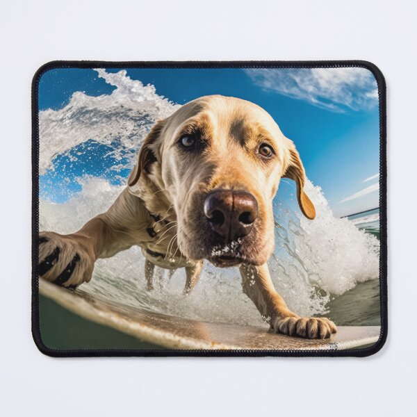 Item preview, Action photo of Labrador retriever surfing in the sea designed and sold by Tio-Tecun.