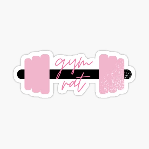 Gym Rat Dumbbell Pink Sticker