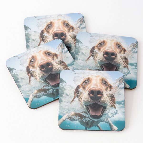 Item preview, Foto de acción de un labrador retriever nadando bajo el agua. designed and sold by Tio-Tecun.