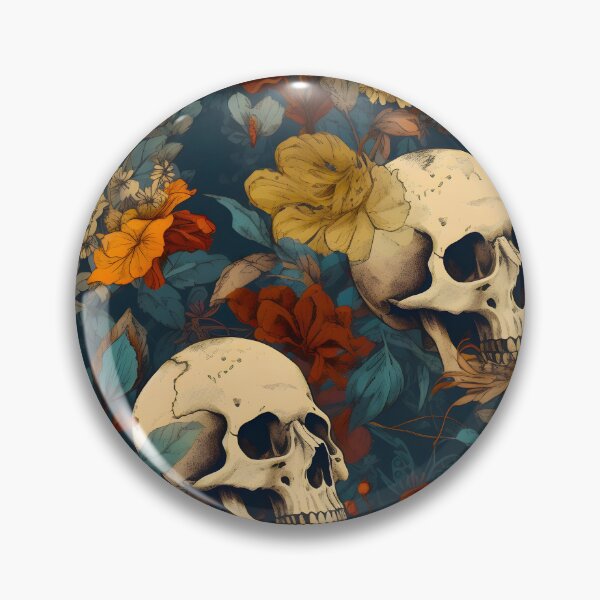 Artikelvorschau, "Floral & Skulls" - Gotische Vintage-Ästhetik. entworfen und verkauft von Patrick Brodeur.