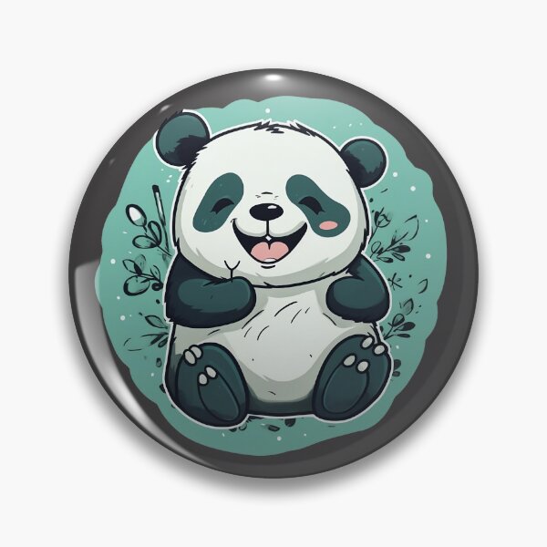 Item preview, happy Panda, turquoise happy panda designed and sold by ArtVilleStore.