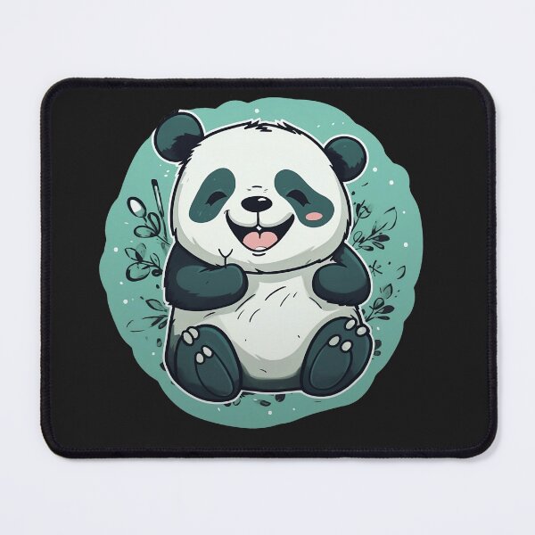 Item preview, happy Panda, turquoise happy panda designed and sold by ArtVilleStore.