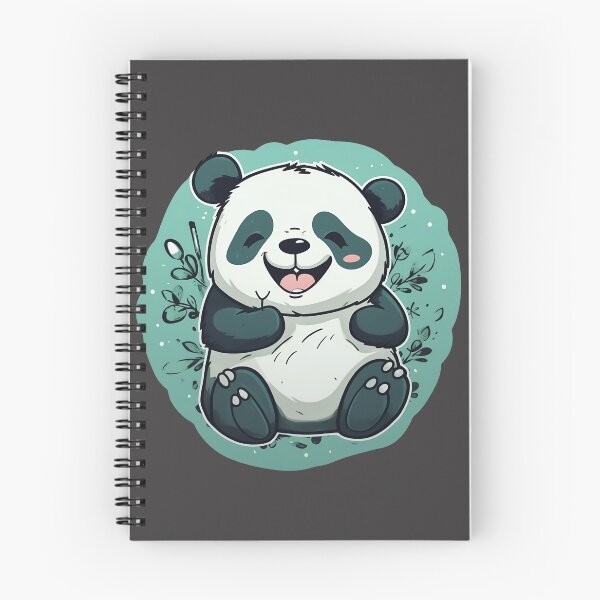 Item preview, happy Panda, turquoise happy panda designed and sold by ArtVilleStore.